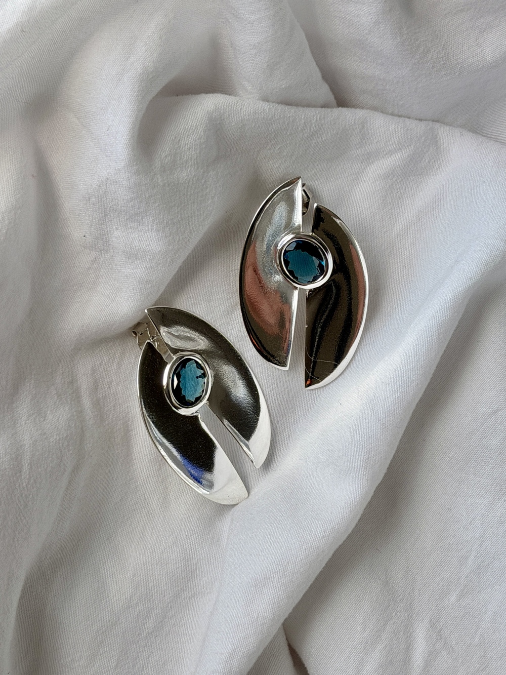 Out of This World Reconstituted London Topaz Silver Plated Earrings